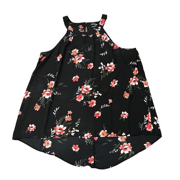 Torrid Women's Georgette Goddess Neck Tank Rosey Punch Size 2X - Picture 4 of 8